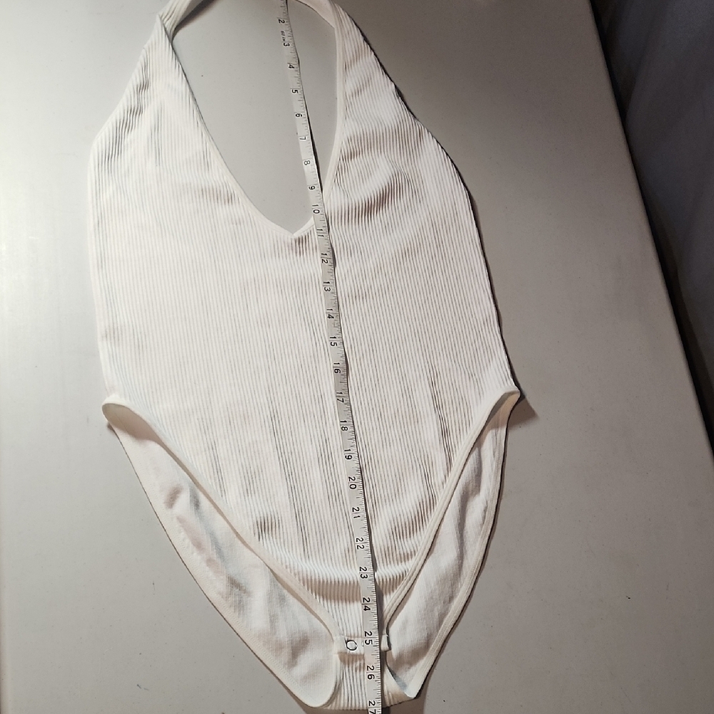 White Ribbed Bodysuit - Picture 4 of 6